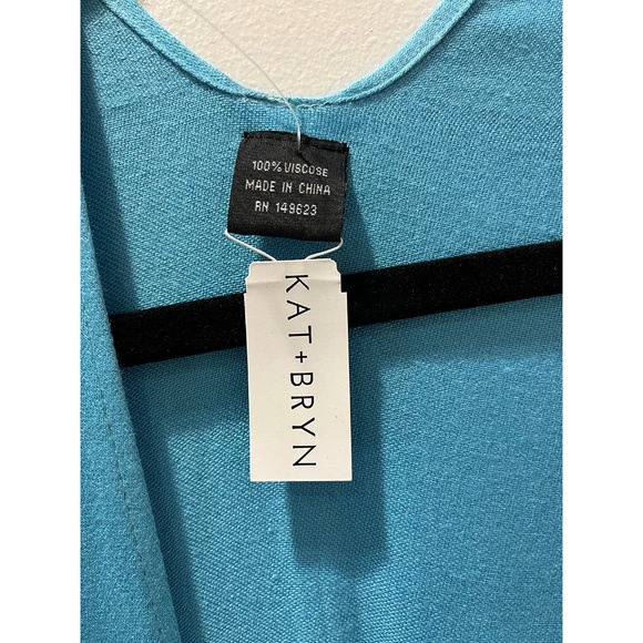 Kat+Bryn Studs Detail Pashmina Ruana : Turquoise/Silver : Sample, Never Worn - Picture 2 of 3